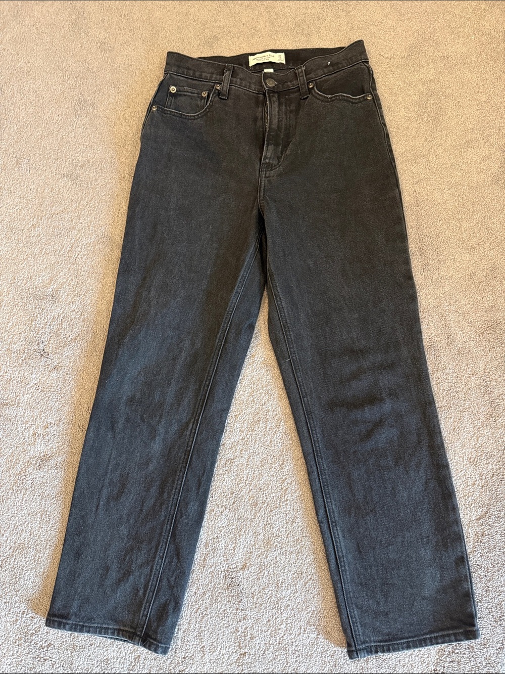 Abercrombie & Fitch Men's Dark Gray Relaxed Jeans